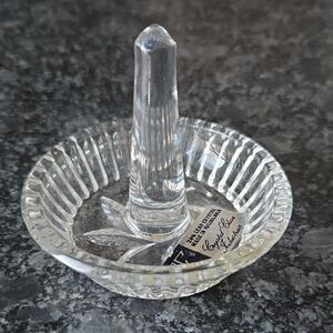 Crystal Clear Industries 24% Lead Crystal Ring Holder Trinket Dish NEW